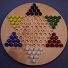 THE PUZZLE-MAN TOYS W-1931 Wooden Marble Game Board - Chinese Checkers  Oiled 18