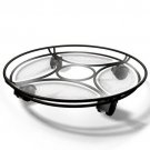 Plastec PLICD214BK Plastec Delray Saucer Caddy  14-Inches  Black