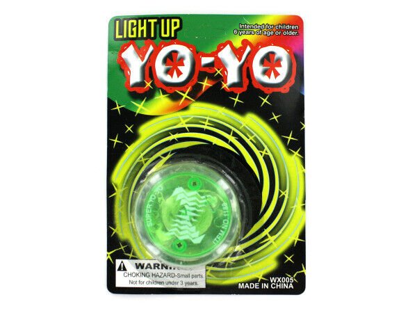 Bulk Buys WX005-72 10" Light Up Plastic Yo-Yo - Case of 72