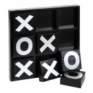 Hathaway BG3149 Vintage Wooden Tic Tac Toe Set with Board, Black - Piece of