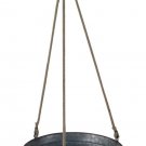 Cheungs 5024S 1 lbs Round Galvanized Metal Rope Hanging Metal Planter