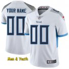 men's & youth Tennessee Titans #00 Personalized Customized Jersey Team Game Player White