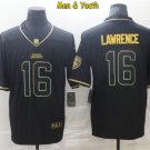 men's & youth Jacksonville Jaguars #16 Trevor Lawrence Jersey Black Golden Edition Limited Football