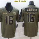 men's & youth Jacksonville Jaguars #16 Trevor Lawrence Jersey 2021 Olive Salute To Service Football