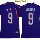 men's & youth Clemson Tigers #9 Travis Etienne Jr. Jersey Purple College Football