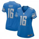 Women's Detroit Lions #16 Jared Goff Jersey Team Game Player Blue Limited Football