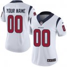 Women's Houston Texans #00 Personalized Customized Jersey Team Game Player White