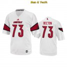 men's & youth Louisville Cardinals #73 Mekhi Becton Jersey White College Football