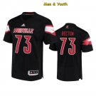men's & youth Louisville Cardinals #73 Mekhi Becton Jersey Black College Football