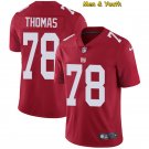 men's & youth New York Giants #78 Andrew Thomas Jersey Team Game Player Red Limited Football