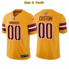 men's & youth Washington Commanders #00 Personalized Customized Jersey Team Game Player Gold