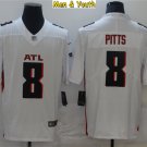 men's & youth Atlanta Falcons #8 Kyle Pitts Jersey Team Game Player White Limited Football