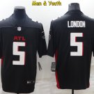 men's & youth Atlanta Falcons #5 Drake London Jersey Team Game Player Black Limited Football