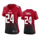 Women's Atlanta Falcons #24 A.J. Terrell Jr. Jersey Team Game Player Red Limited Football