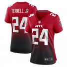 Women's Atlanta Falcons #24 A.J. Terrell Jr. Jersey Team Game Player Red Limited Football