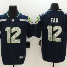 Men's Seattle Seahawks #12 Fan Jersey Team Game Player Navy Limited Football