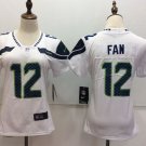 Women's Seattle Seahawks #12 Fan Jersey Team Game Player White Limited Football