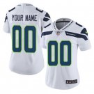 Women's Seattle Seahawks #00 Personalized Customized Jersey Team Game Player White