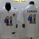 men's & youth New Orleans Saints #41 Alvin Kamara Jersey White Crucial Catch Limited Football