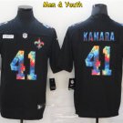 men's & youth New Orleans Saints #41 Alvin Kamara Jersey Black Crucial Catch Limited Football