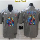 men's & youth New Orleans Saints #41 Alvin Kamara Jersey Grey Crucial Catch Limited Football