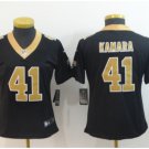 Women's New Orleans Saints #41 Alvin Kamara Jersey Team Game Player Black Limited Football