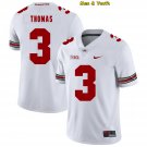 men's & youth Ohio State Buckeyes #3 Michael Thomas Jersey White College Game Football