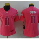 Women's Philadelphia Eagles #11 A.J. Brown Jersey Pink Fashion Limited Football