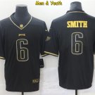 men's & youth Philadelphia Eagles #6 DeVonta Smith Jersey Black Golden Edition Limited Football