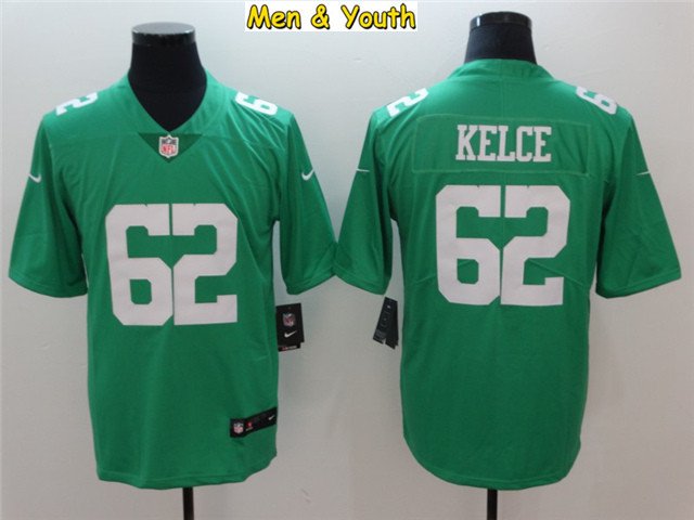 Limited Men's Jason Kelce Green Jersey - #62 Football Philadelphia