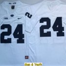 men's & youth Penn State Nittany Lions #24 Miles Sanders Jersey White College Game Football