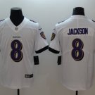 Men's Baltimore Ravens #8 Lamar Jackson Jersey Team Game Player White Limited Football