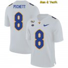 men's & youth Pittsburgh Steelers #8 Kenny Pickett Jersey White/Black Split  Limited Football