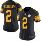 Women's Pittsburgh Steelers #2 Mason Rudolph Jersey Black Color Rush Game Limited Football