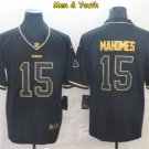 men's & youth Kansas City Chiefs #15 Patrick Mahomes Jersey Black Golden Edition Limited Football