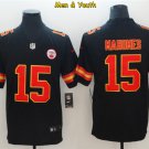 men's & youth Kansas City Chiefs #15 Patrick Mahomes Jersey Team Game Player Black Limited Football