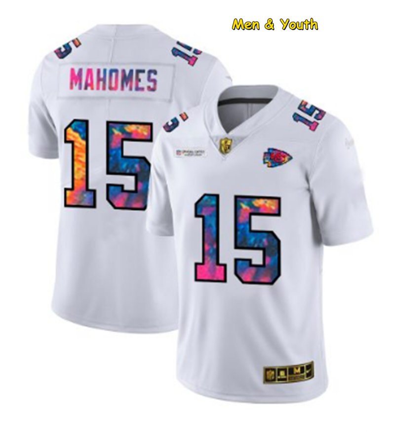 : Patrick Mahomes Jersey #15 Kansas City Custom Stitched