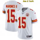 men's & youth Kansas City Chiefs #15 Patrick Mahomes II Jersey Player Game White Limited Football