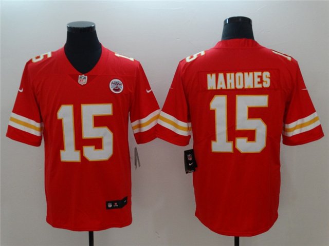 Men's Kansas City Chiefs #15 Patrick Mahomes Jersey Team Game Player Red Limited Football