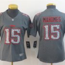 Women's Kansas City Chiefs #15 Patrick Mahomes Jersey Gray Camo Limited Football