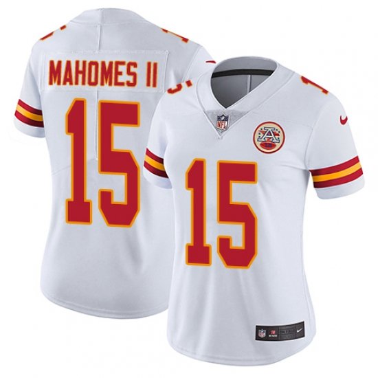 Women's Kansas City Chiefs #15 Patrick Mahomes II Jersey Team Game Player White Limited Football