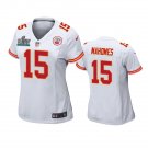 Women's Kansas City Chiefs #15 Patrick Mahomes Jersey White Super Bowl LIV Game Limited Football