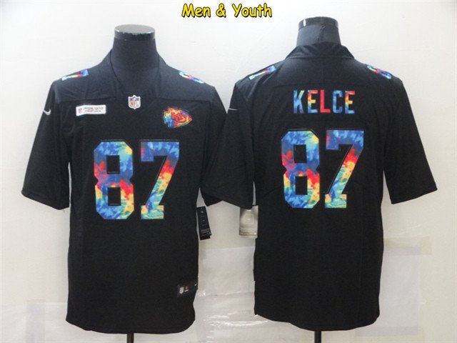 Limited Youth Travis Kelce Camo Jersey - #87 Football Kansas City