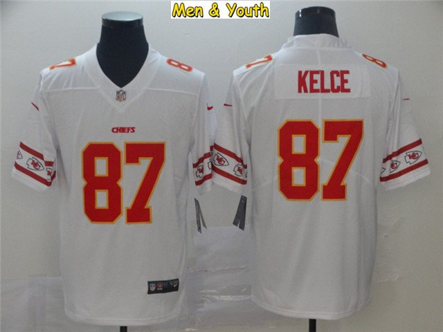 Limited Youth Travis Kelce Black/Gold Jersey - #87 Football Kansas