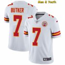 men's & youth Kansas City Chiefs #7 Harrison Butker Jersey Team Game Player White Limited Football