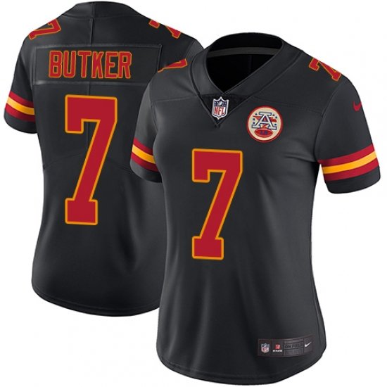 Women's Kansas City Chiefs #7 Harrison Butker Jersey Team Game Player Black Limited Football