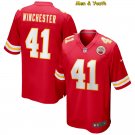 men's & youth Kansas City Chiefs #41 James Winchester Jersey Team Game Player Red Limited Football