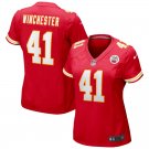 Women's Kansas City Chiefs #41 James Winchester Jersey Team Game Player Red Limited Football