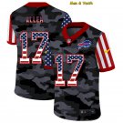 men's & youth Buffalo Bills #17 Josh Allen Jersey Camo USA Flag Salute To Service Limited Football