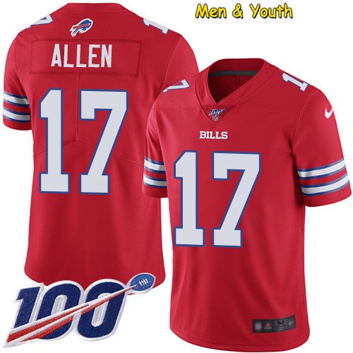 Josh Allen #17 Jersey, Men's Size Large. Stitched Names